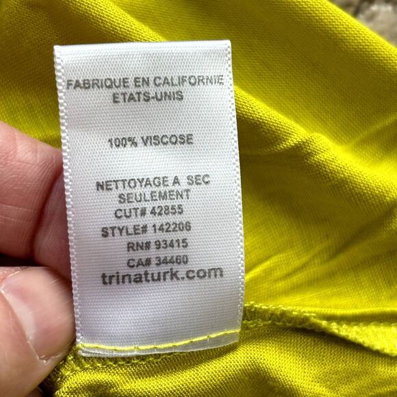 Trina Turk Racer Back Tank Top Bundle Small 100% Viscose Chartreuse Red Orange - Picture 11 of 16